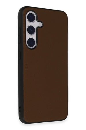 uryport Samsung Galaxy S24 Kılıf Taft Kapak - Kahverengi
