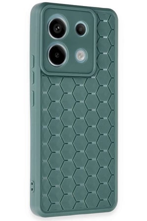 uryport Xiaomi Redmi Note 13 Pro 5G Kılıf Petek Silikon Kapak - Koyu Yeşil