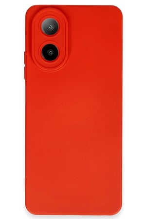 uryport Oppo A38 Kılıf Nano içi Kadife Silikon - Kırmızı