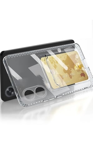 uryport Oppo A38 Kılıf Kart Şeffaf Silikon - Şeffaf
