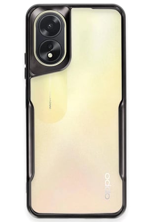 uryport Oppo A38 Kılıf Boyi Silikon Kapak - Siyah