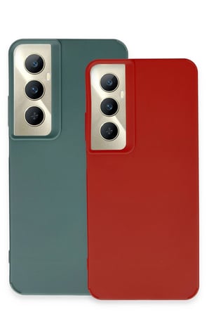 uryport Realme C65 Kılıf Petro Silikon - Koyu Yeşil