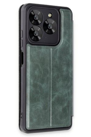 uryport General Mobile Era 30 Kılıf Flip Cover - Koyu Yeşil
