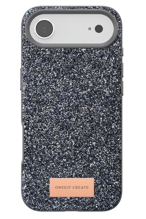 Onegif Apple iPhone 17 Air Bright Simli Kapak - Gümüş