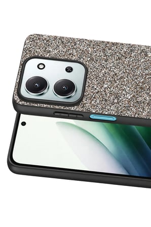 Onegif Xiaomi Redmi 15C 4G Bright Simli Kapak - Gümüş