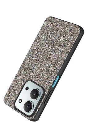 Onegif Xiaomi Redmi 15C 4G Bright Simli Kapak - Gümüş