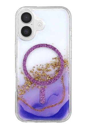 Onegif Apple iPhone 17 Lotus Simli Magsafe Kapak - Mor