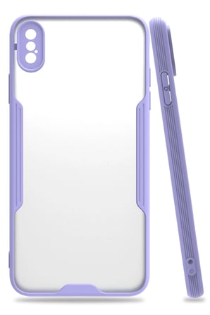 uryport Apple iPhone XS Max Kılıf Platin Silikon - Lila
