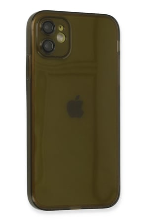 uryport Apple iPhone 12 Kılıf Fly Lens Silikon - Siyah