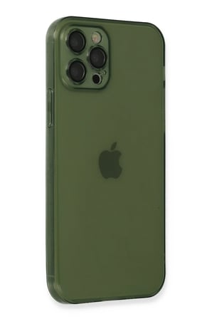 uryport Apple iPhone 12 Pro Max Kılıf Fly Lens Silikon - Yeşil