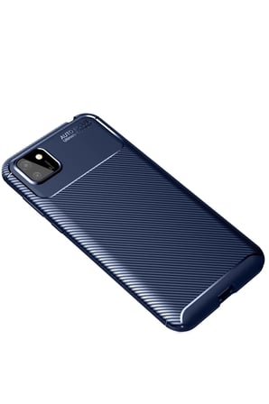 Uryport Huawei Y5P Kılıf Auto Focus Karbon Kapak - Lacivert