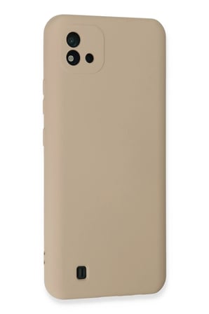 uryport Realme C11 2021 Kılıf Nano içi Kadife Silikon - Pudra
