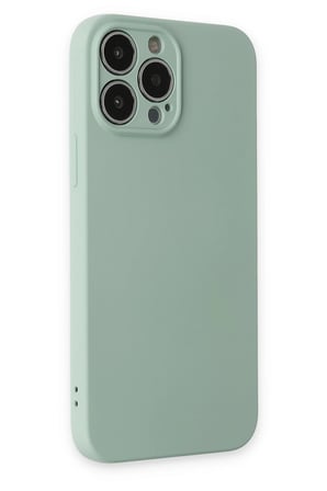 uryport Apple iPhone 13 Pro Kılıf Nano içi Kadife Silikon - Su Yeşili