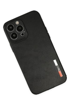 uryport Apple iPhone 13 Pro Max Kılıf Loop Deri Silikon - Siyah