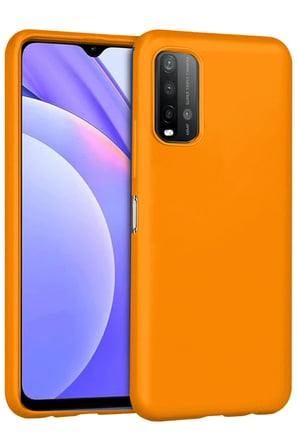uryport Xiaomi Redmi 9T Kılıf Nano içi Kadife Silikon - Turuncu