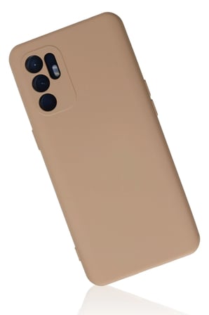 uryport Oppo Reno 6 Kılıf Nano içi Kadife Silikon - Pudra