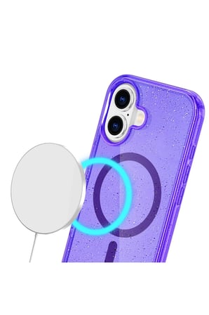 uryport Apple iPhone 16 Plus Kılıf Star Magsafe Kapak - Mor