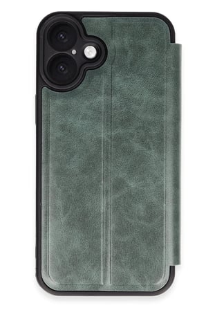 uryport Apple iPhone 16 Plus Kılıf Flip Cover - Koyu Yeşil