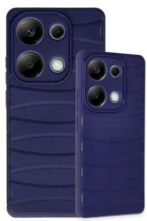 uryport Xiaomi Redmi Note 13 Pro 4G Kılıf Bibercas Silikon Kapak - Lacivert
