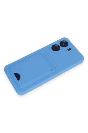 uryport Xiaomi Redmi 13C Kılıf Kelvin Kartvizitli Silikon - Mavi