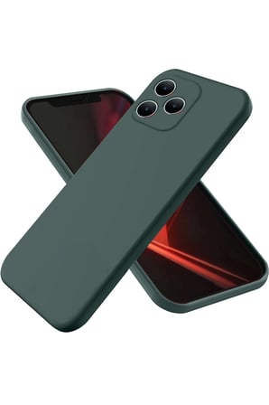uryport Realme Note 50 4G Kılıf First Silikon - Koyu Yeşil