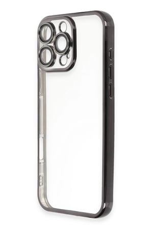 uryport Apple iPhone 16 Pro Kılıf Razer Lensli Silikon - Siyah
