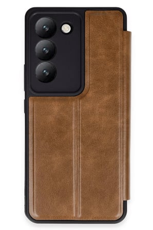 uryport Vivo V30 Lite 4G Kılıf Flip Cover - Taba