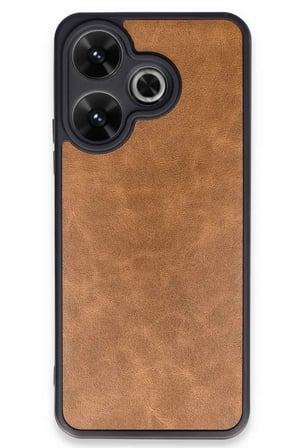 uryport Xiaomi Redmi 13 4G Kılıf Aras Deri Kapak - Taba