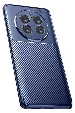 Uryport Realme 12 Pro Plus Kılıf Auto Focus Karbon Kapak - Lacivert