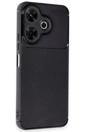 Uryport Xiaomi Redmi 13 4G Kılıf Auto Focus Karbon Kapak - Siyah