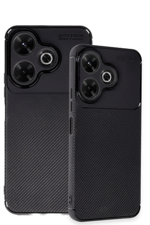 Uryport Xiaomi Redmi 13 4G Kılıf Auto Focus Karbon Kapak - Siyah