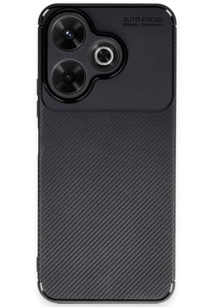 Uryport Xiaomi Redmi 13 4G Kılıf Auto Focus Karbon Kapak - Siyah