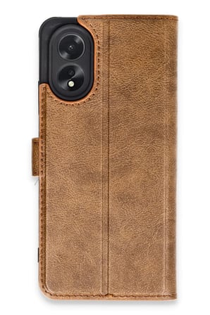 uryport Oppo A38 Kılıf Trend S Plus Kapaklı Kılıf - Taba