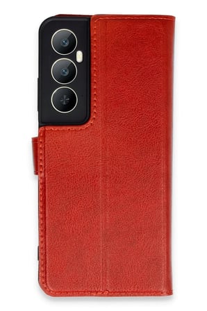 uryport Realme C65 Kılıf Trend S Plus Kapaklı Kılıf - Kırmızı