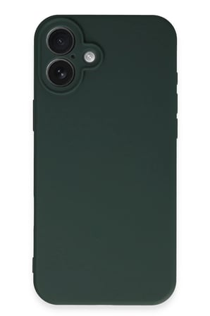 uryport Apple iPhone 16 Plus Kılıf First Silikon - Koyu Yeşil