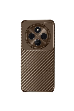 Uryport Xiaomi Redmi 14C Kılıf Auto Focus Karbon Kapak - Kahverengi
