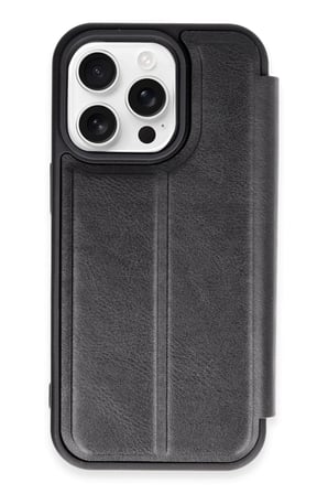 uryport Apple iPhone 14 Pro Max Kılıf Flip Cover - Siyah