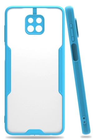 uryport Xiaomi Redmi Note 9S Kılıf Platin Silikon - Mavi