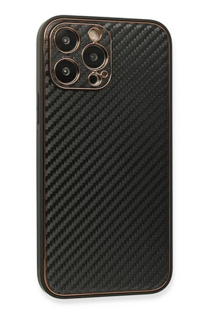 uryport Apple iPhone 13 Pro Kılıf Coco Karbon Silikon - Siyah