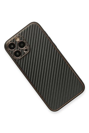 uryport Apple iPhone 13 Pro Kılıf Coco Karbon Silikon - Siyah