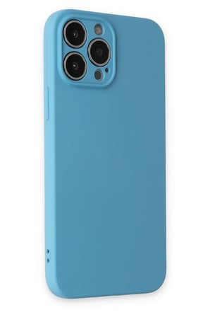uryport Apple iPhone 13 Pro Kılıf Nano içi Kadife Silikon - Mavi
