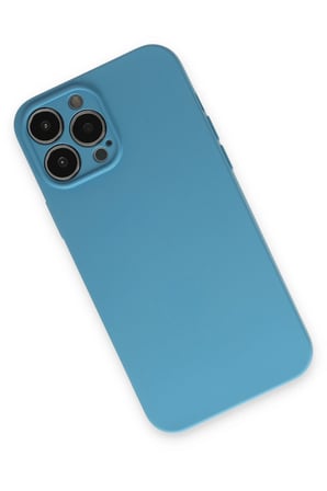 uryport Apple iPhone 13 Pro Kılıf Nano içi Kadife Silikon - Mavi