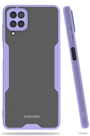 uryport Samsung Galaxy A22 Kılıf Platin Silikon - Lila
