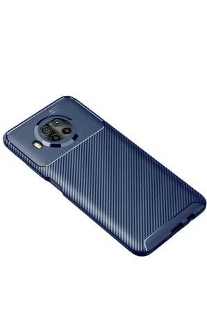 Uryport Xiaomi Mi 10T Lite Kılıf Auto Focus Karbon Kapak - Lacivert
