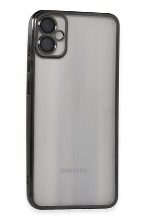 uryport Samsung Galaxy A05 Kılıf Razer Lensli Silikon - Siyah