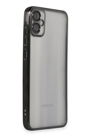 uryport Samsung Galaxy A05 Kılıf Razer Lensli Silikon - Siyah