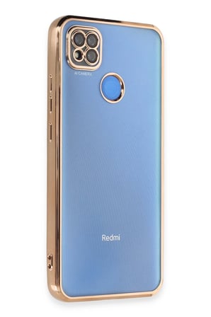 uryport Xiaomi Redmi 9C Kılıf Razer Lensli Silikon - Gold