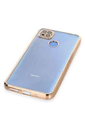 uryport Xiaomi Redmi 9C Kılıf Razer Lensli Silikon - Gold