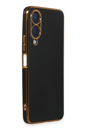 uryport Vivo Y17S Kılıf Volet Silikon - Siyah