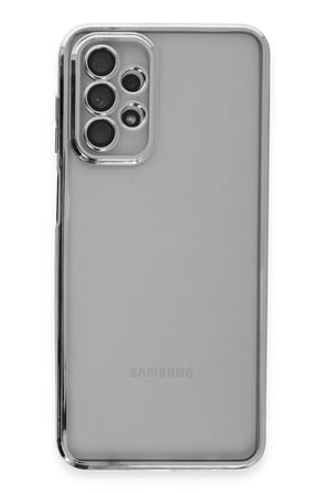 uryport Samsung Galaxy A23 4G Kılıf Razer Lensli Silikon - Gümüş